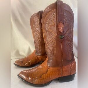 MENS LOS ALTOS BOOTS,ORIGINAL OSTRICH LEG RAUND TOE.Size MEX-29-USA-10-EE.